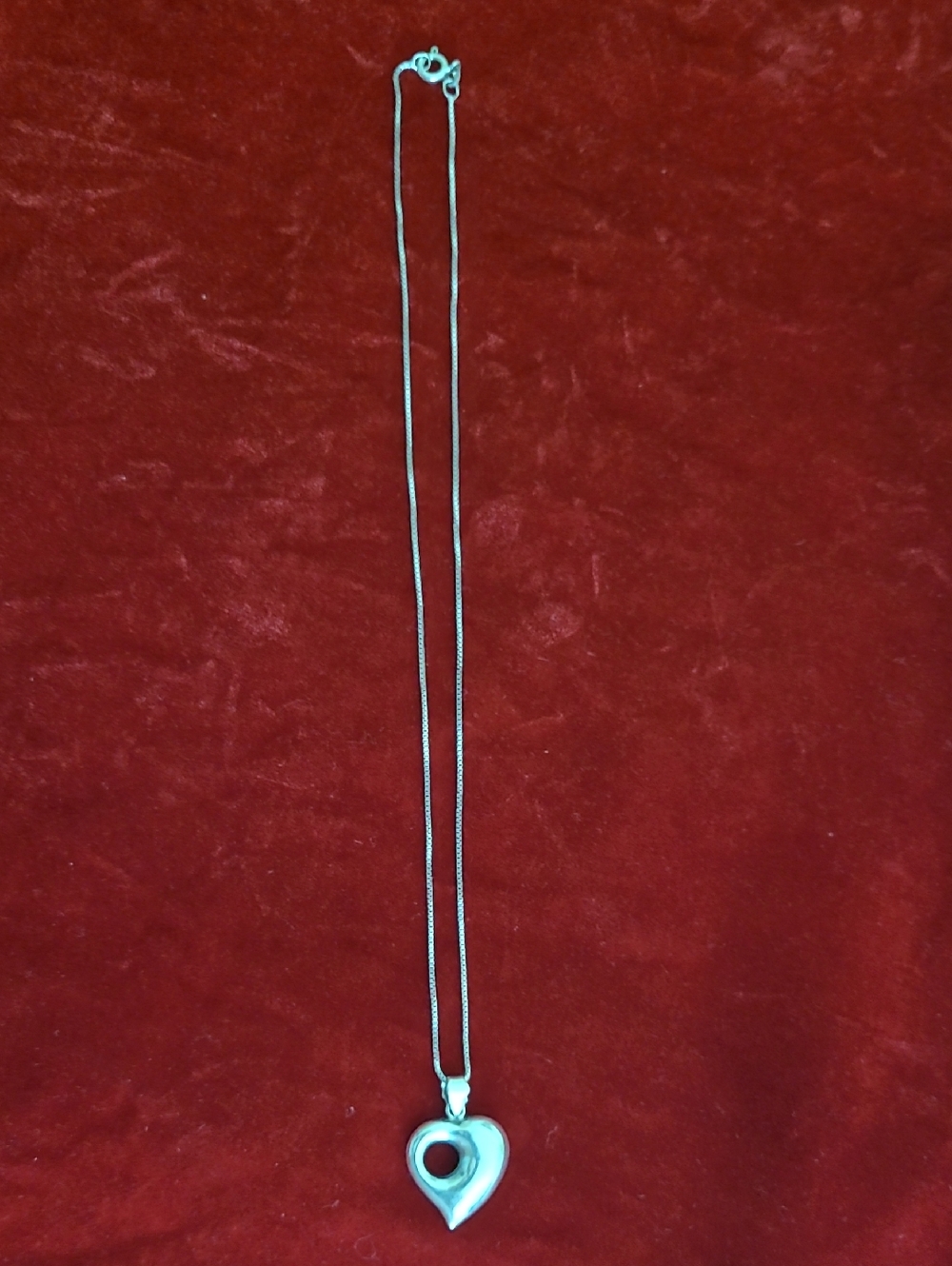Sterling Silver Heart Necklace - Picture 5 of 11